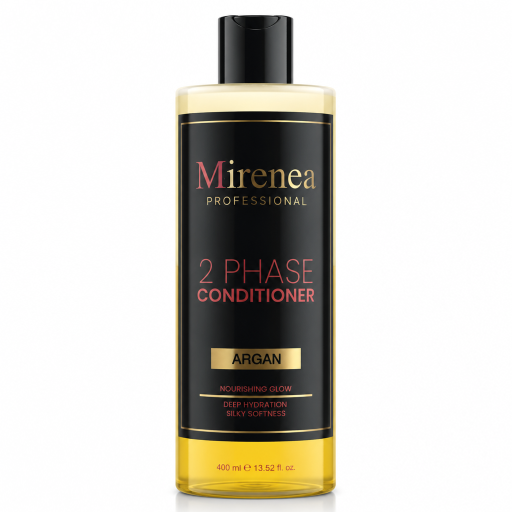 Mirenea Professional 2 Phase Conditioner Argan – Biphasiges Leave-in-Spray mit Arganöl – Tiefe Feuchtigkeitspflege, seidiger Glanz
