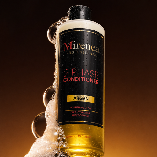 Mirenea Professional 2 Phase Conditioner Argan – Biphasiges Leave-in-Spray mit Arganöl – Tiefe Feuchtigkeitspflege, seidiger Glanz